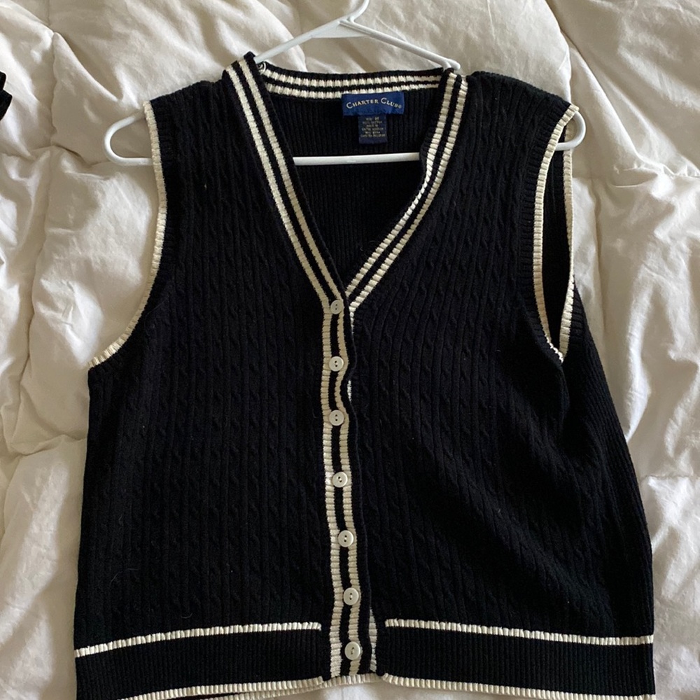 Vintage black knit Vest❤️‍🔥